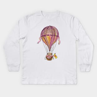 Hot Air Balloon Kids Long Sleeve T-Shirt